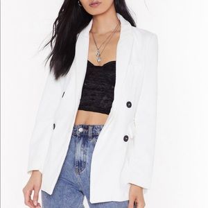 All white corduroy Blazer 🤍🤍